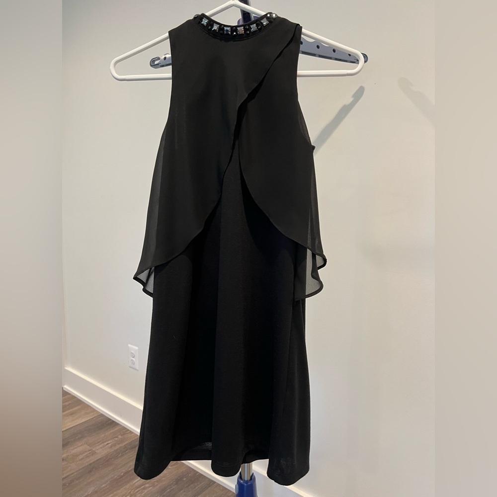 Hannah Banana Elegant Black Layered Dress